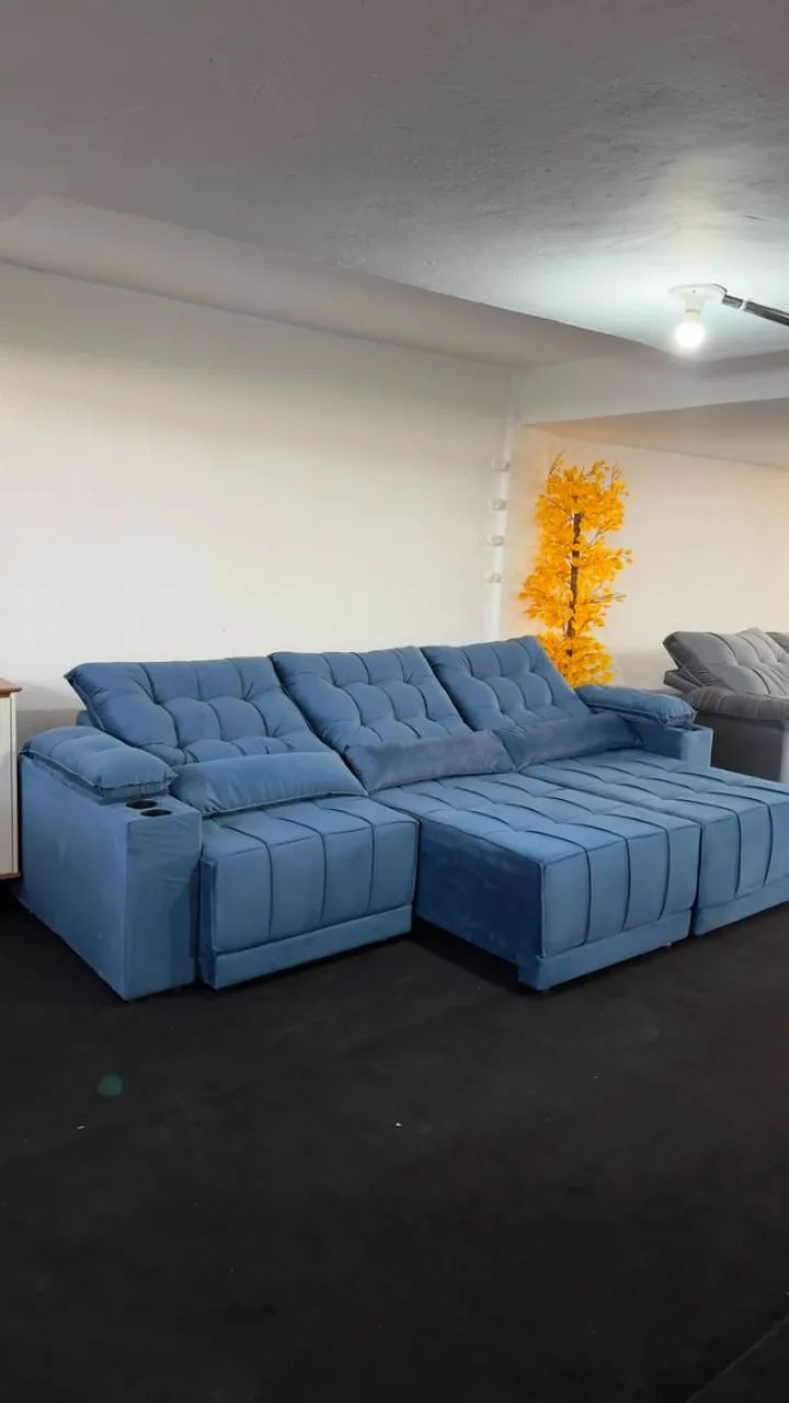 Sofá Retátil e Reclinável com 2,90MT Heitor  de Largura Eapaço Conforto  e Excelente 