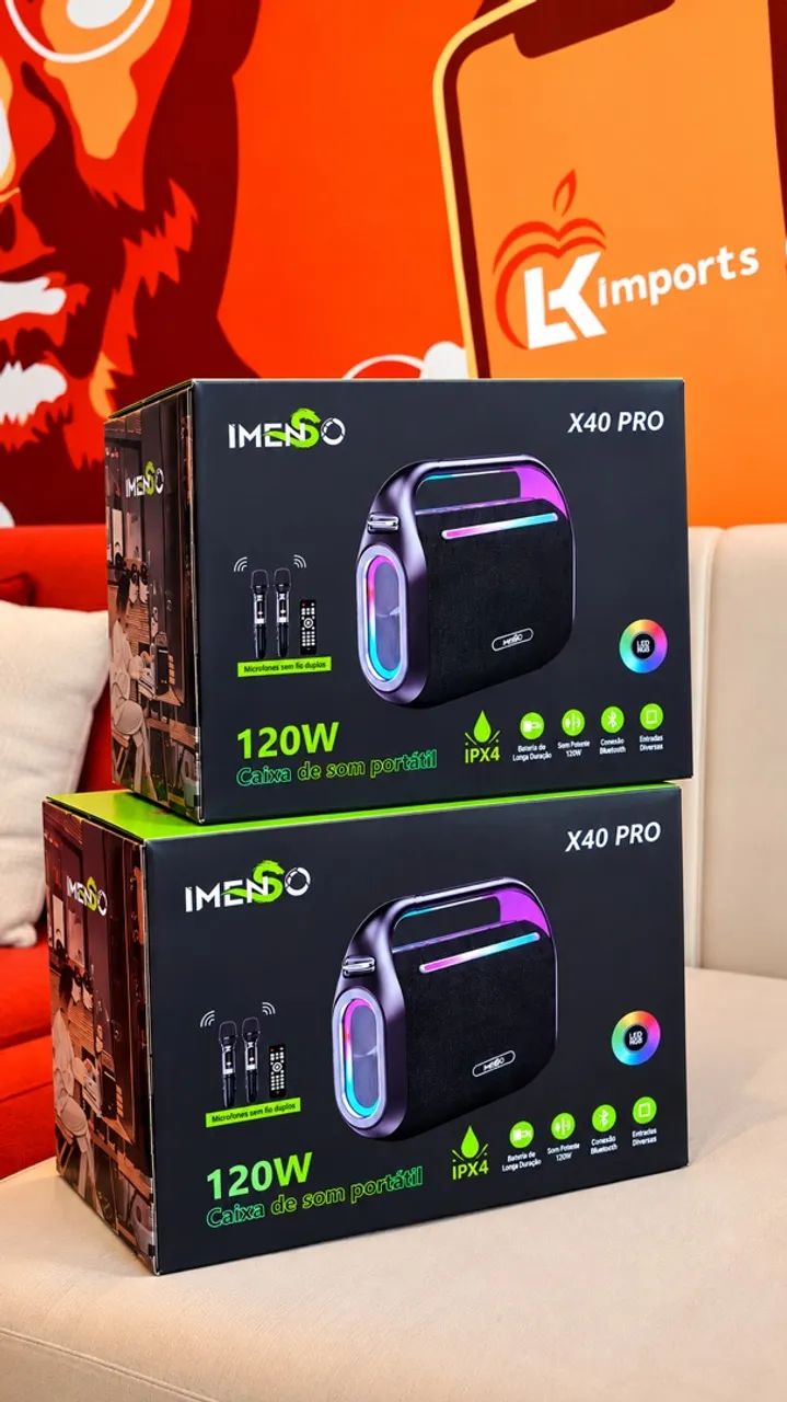 Caixa de som imenso 120w com microfone  - Foto 2