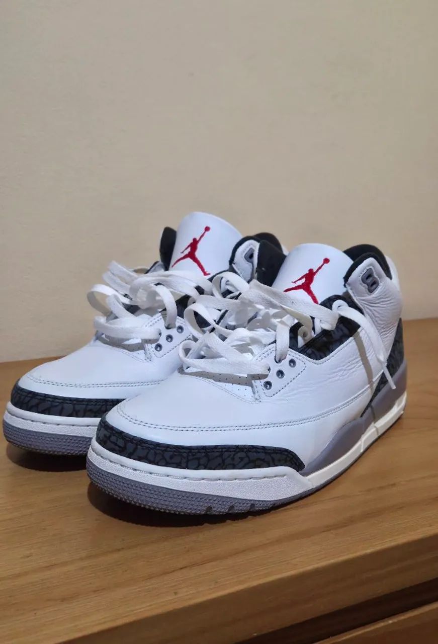 tênis nike air jordan 3 cement grey 43