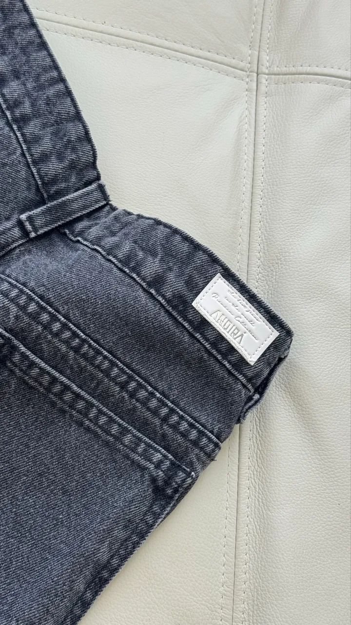 Calça jeans andira reta preta 36 - Foto 3
