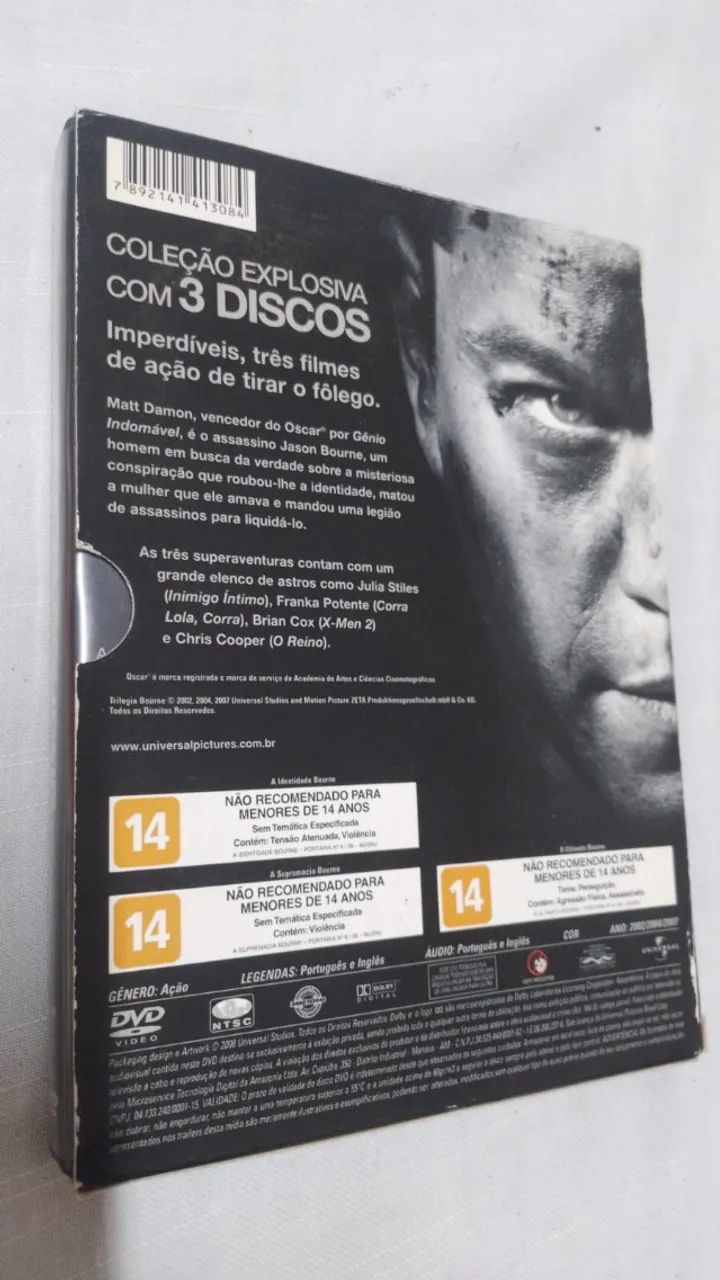 DVD Box Triplo Trilogia Bourne - 3 Filmes ( 25421 ) - Foto 3