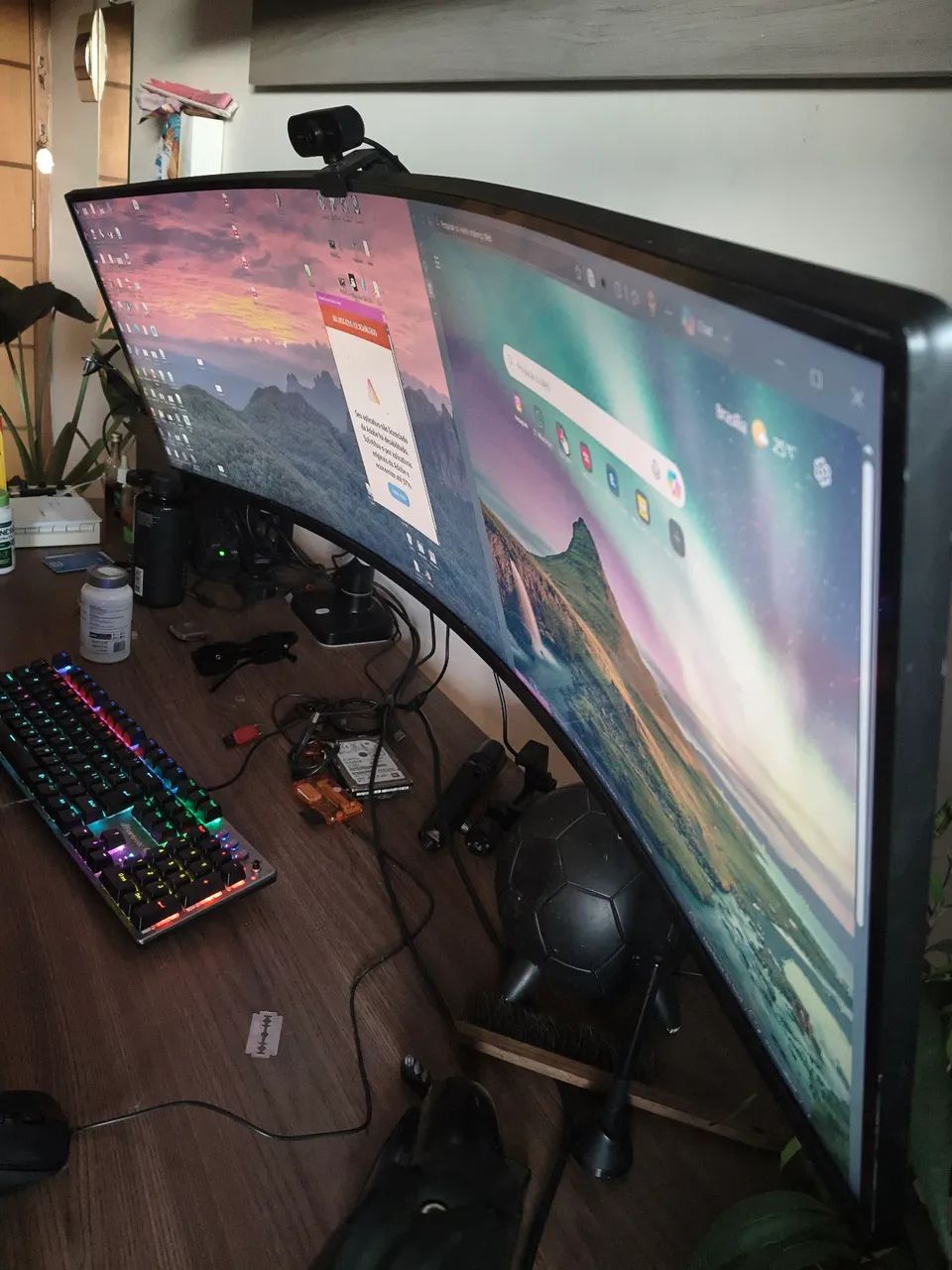 Monitor curvo Samsung Odyssey 49 polegadas curvo ultrawide - Foto 2
