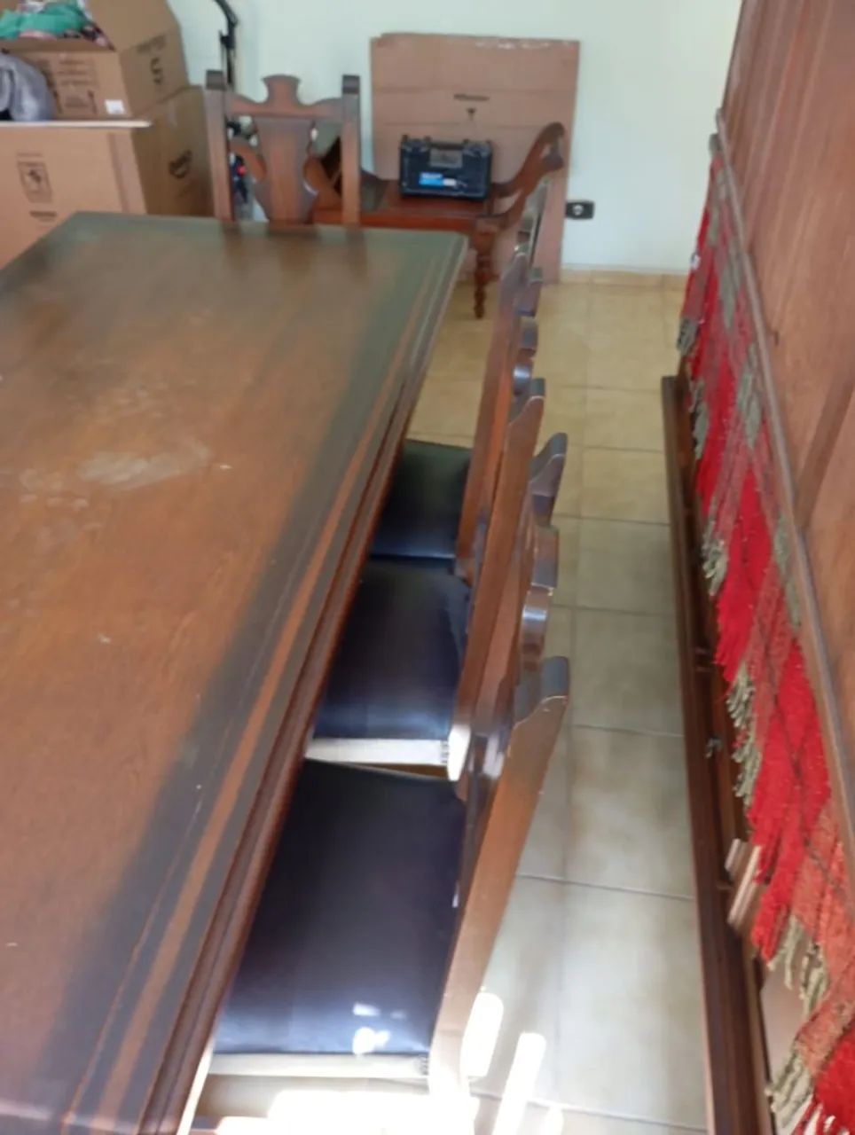Conjunto Mesa e Cadeiras - madeira maciça - Foto 5