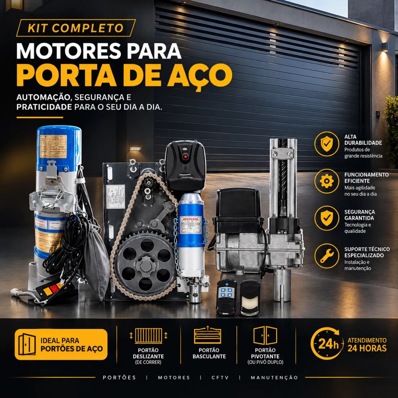 Manutenção Porta de Aço Automática 