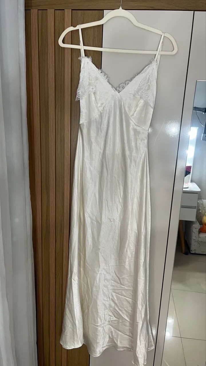 Vestido cetim branco  - Foto 3