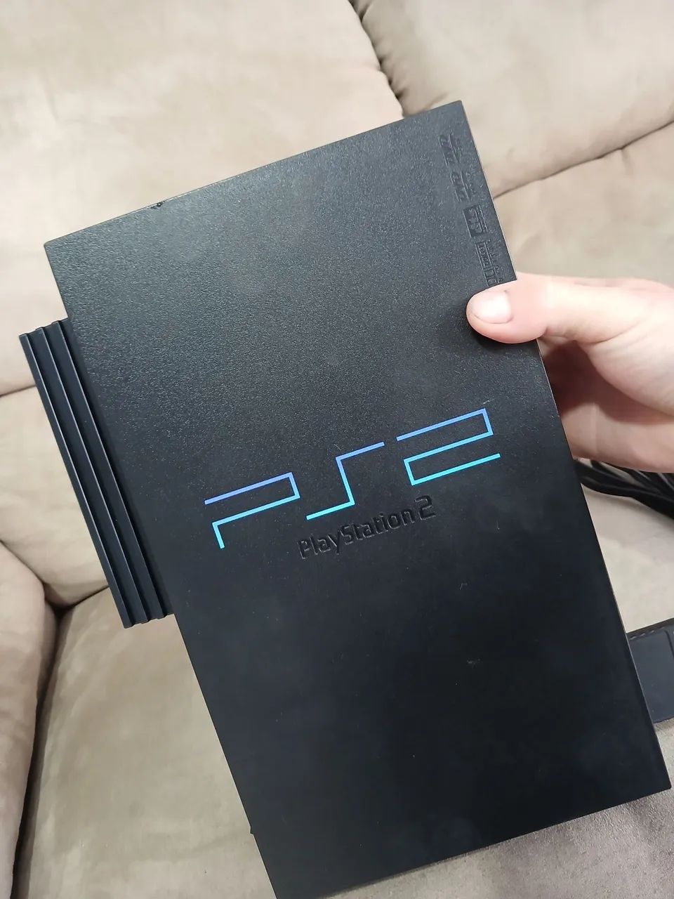 Ps2 fat com HD e CD de desbloqueio.