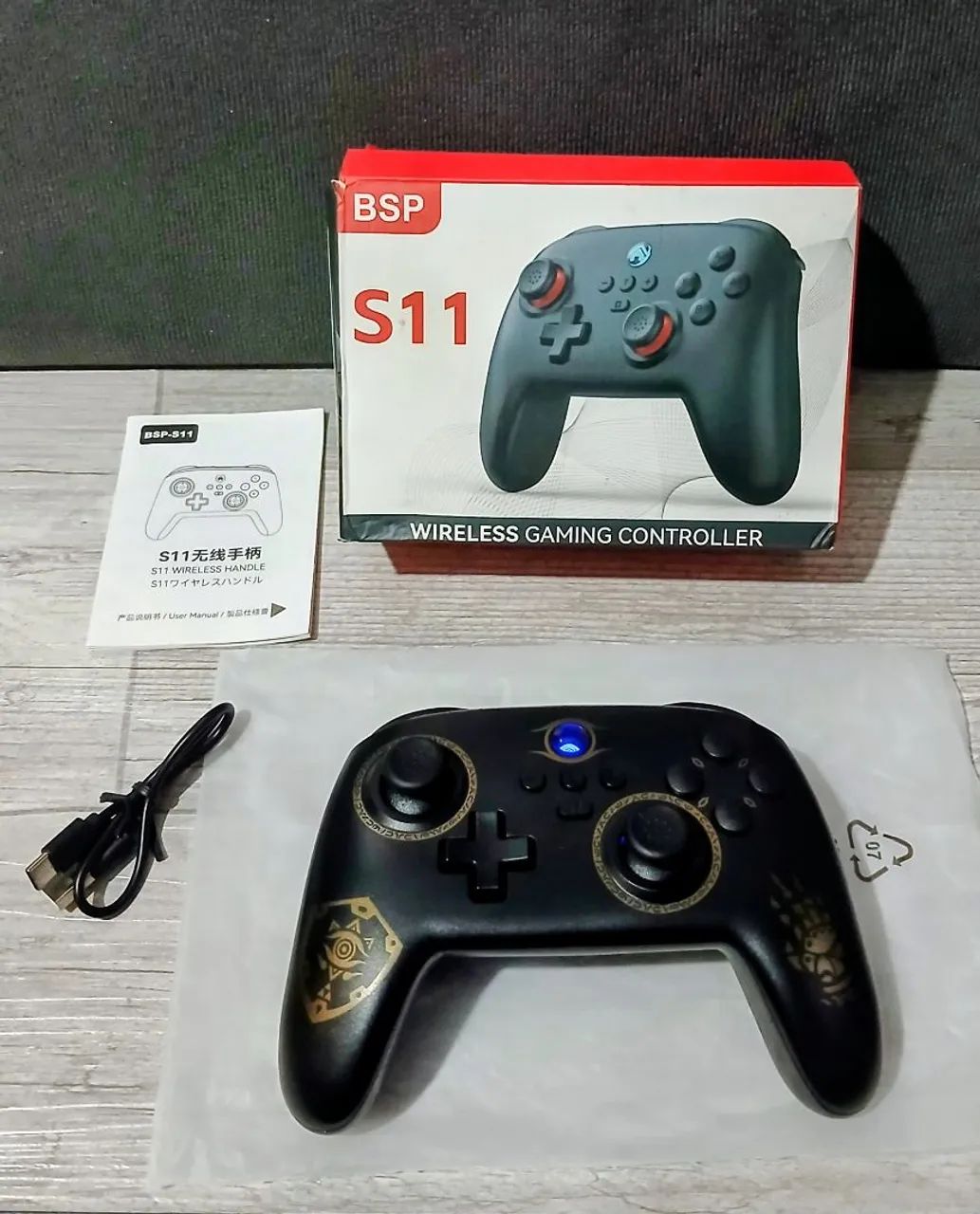 Controle Nintendo Switch Zelda Switch e PC Bluetooth 