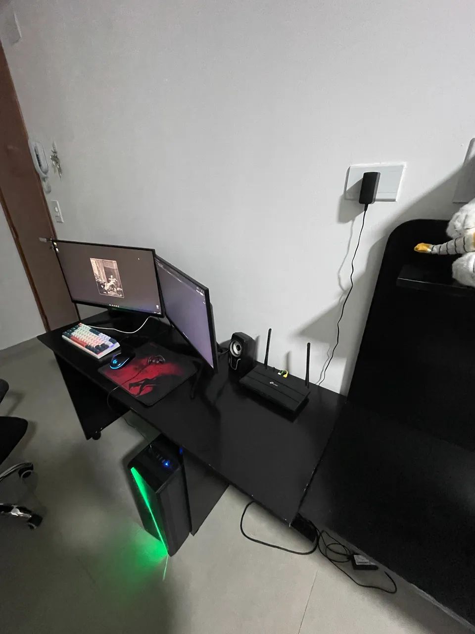 Mesa para Computador Dobrável Preta - Foto 3