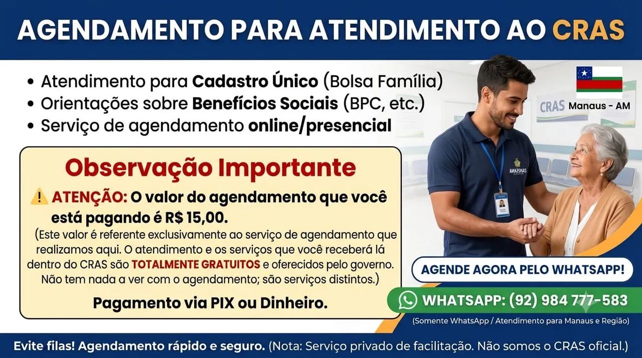 AGENDAMENTO PARA CRAS~AM,MANAUS