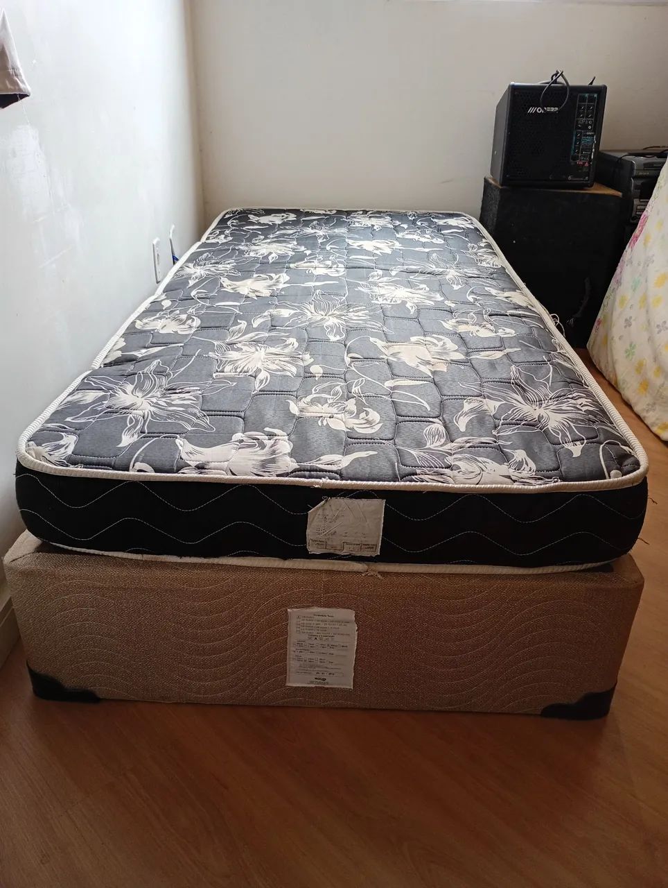 Cama box de Solteiro+ Colchão Barato 