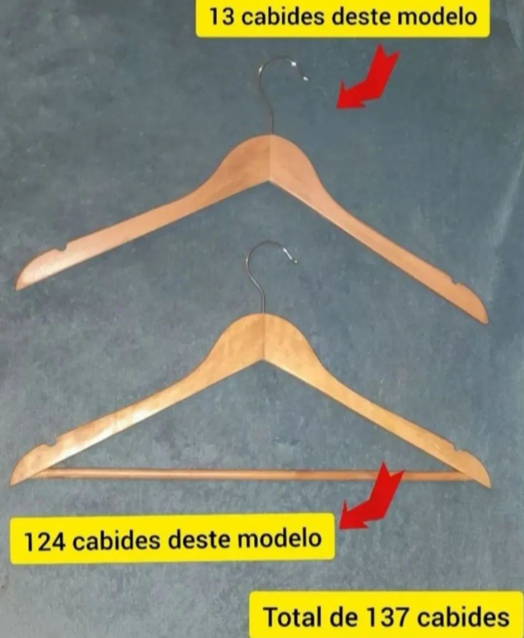 Cabides de madeira loja de roupas closet guarda roupa - Foto 2