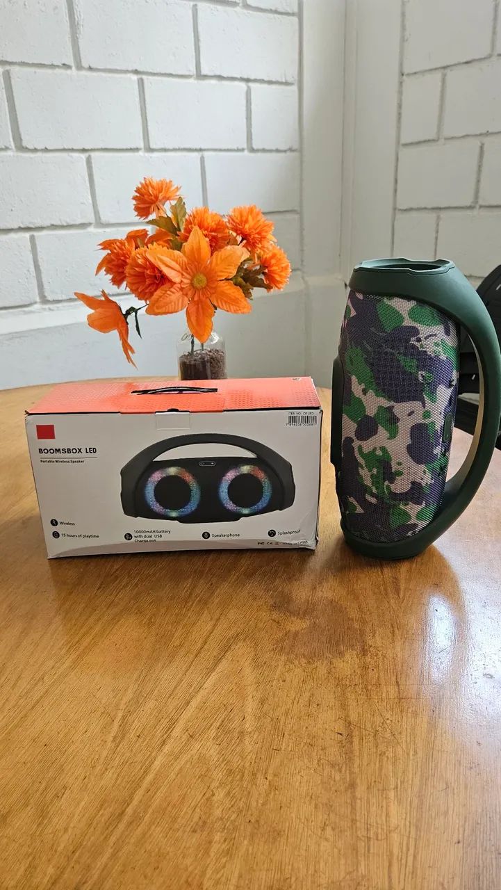 Caixa de som Bluetooth boomsbox led - Foto 3