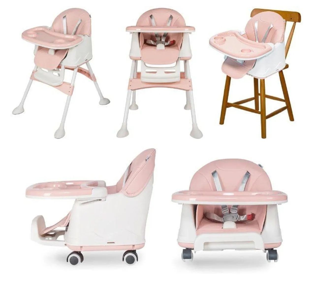 Cadeira de Alimentação Portátil Honey Máxi Baby Rosa  - Foto 4