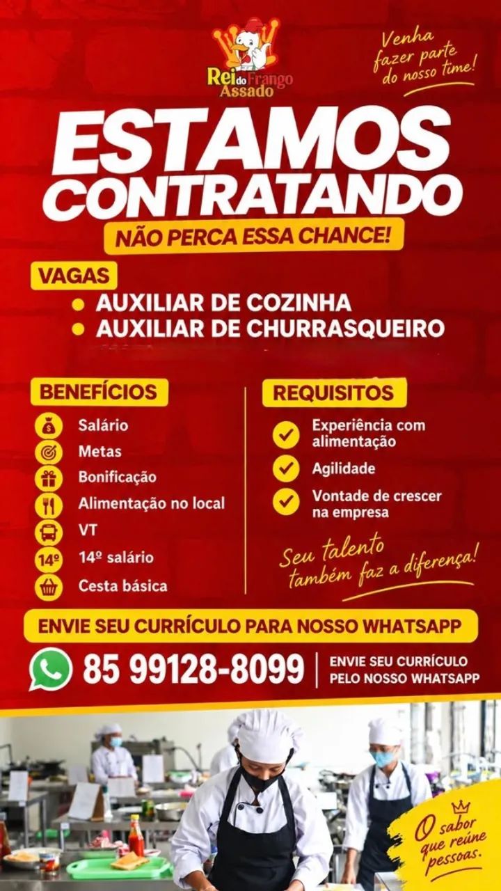 CHURRASQUEIRO E AUXILIAR DE CHURRASQUEIRA 