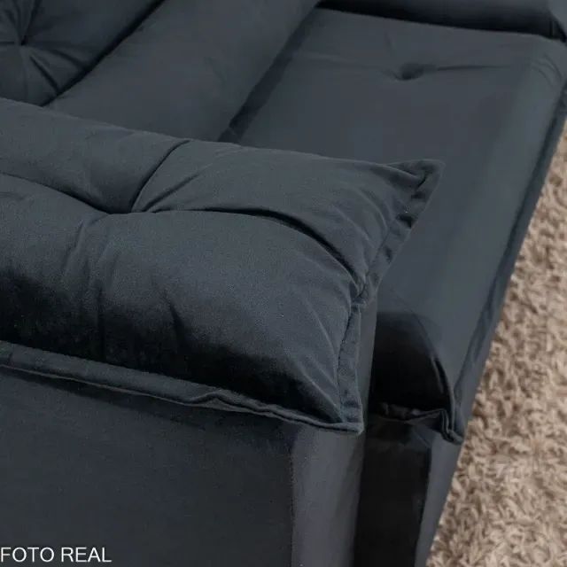 !!! ENTREGA GRATIS !!! Sofá Retrátil Reclinável City 2.70m Veludo - Foto 5