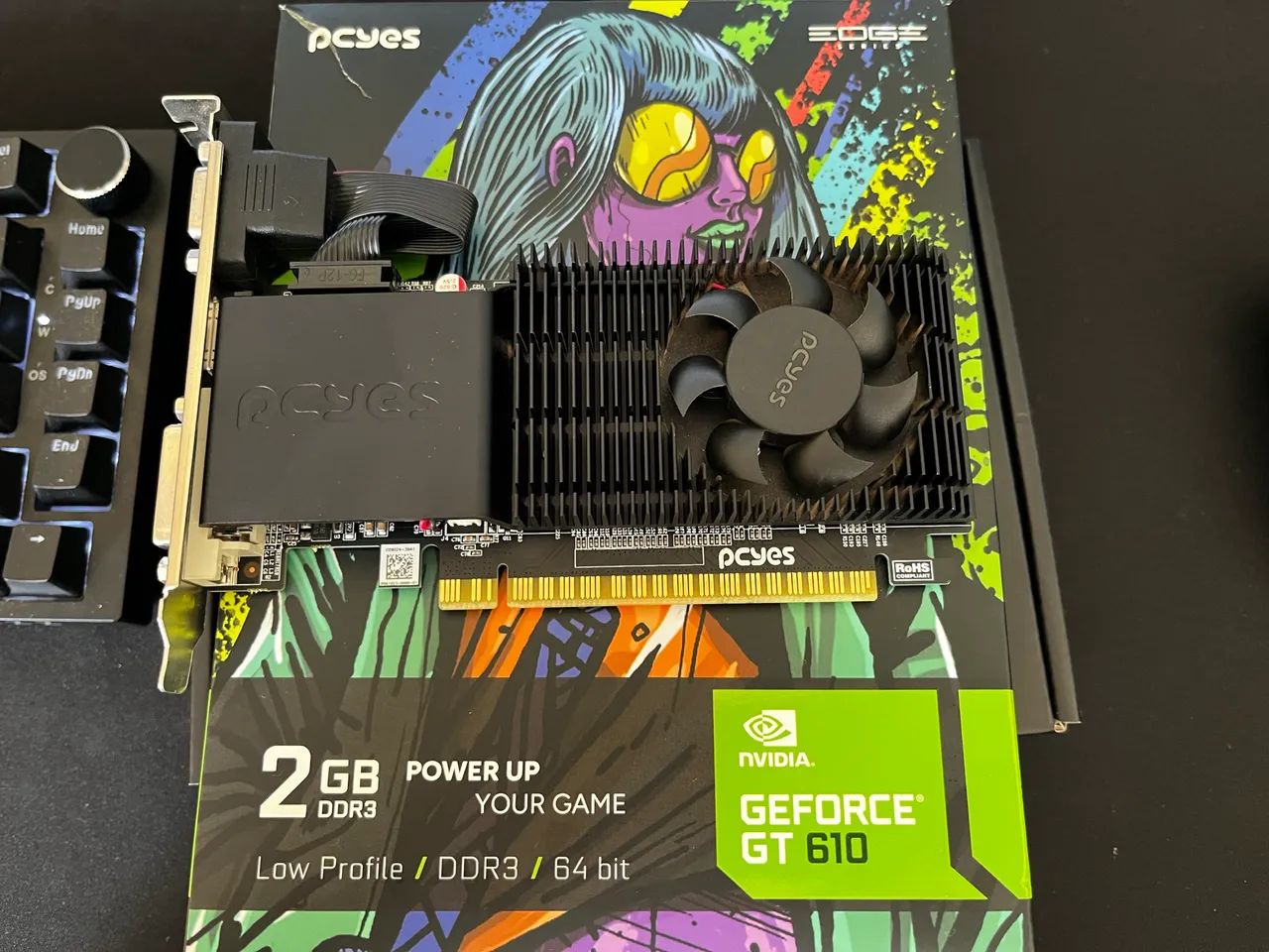 Placa de Vídeo NVIDIA GT 610 2GB | Completa com Caixa