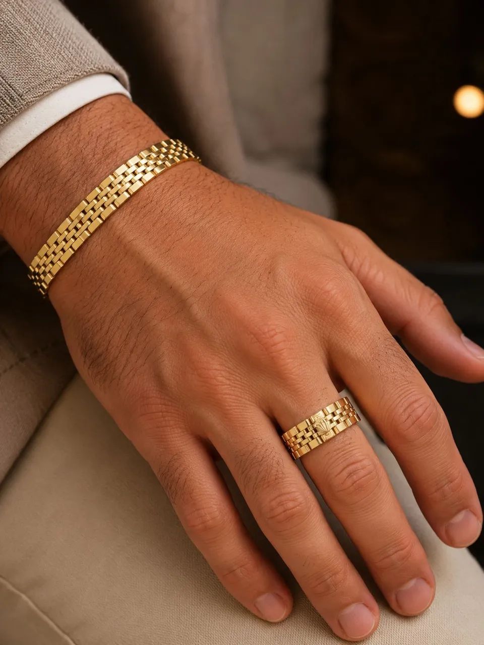 Anel e Bracelete Jubilee em Ouro 18K 750 - Foto 2