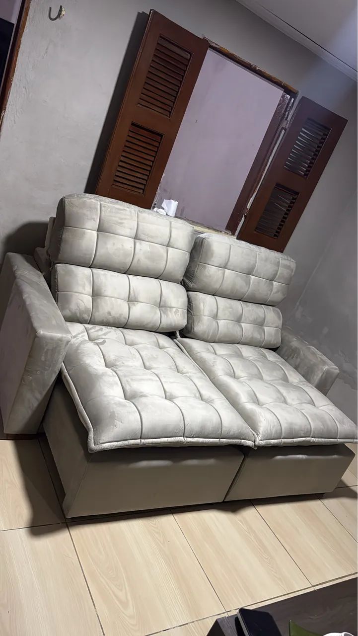 Sofá retrátil reclinável novos e embalados disponível  - Foto 3