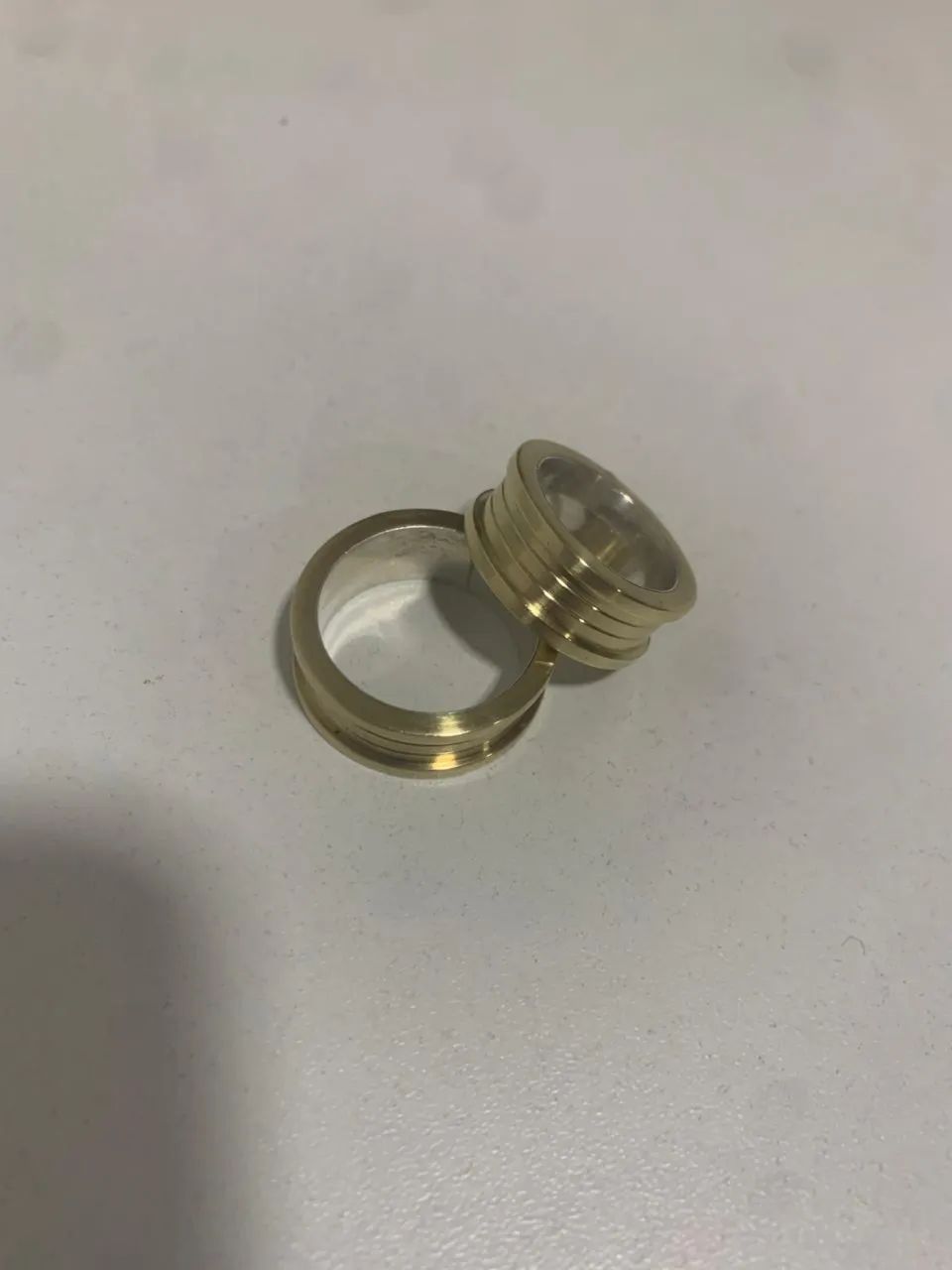 Par de aliança em moeda antiga - Foto 2