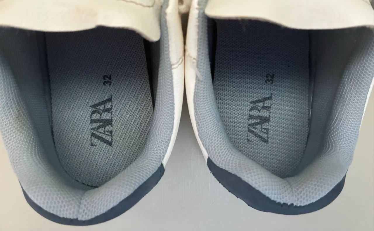 Tênis Zara Infantil Branco 32 - Foto 5