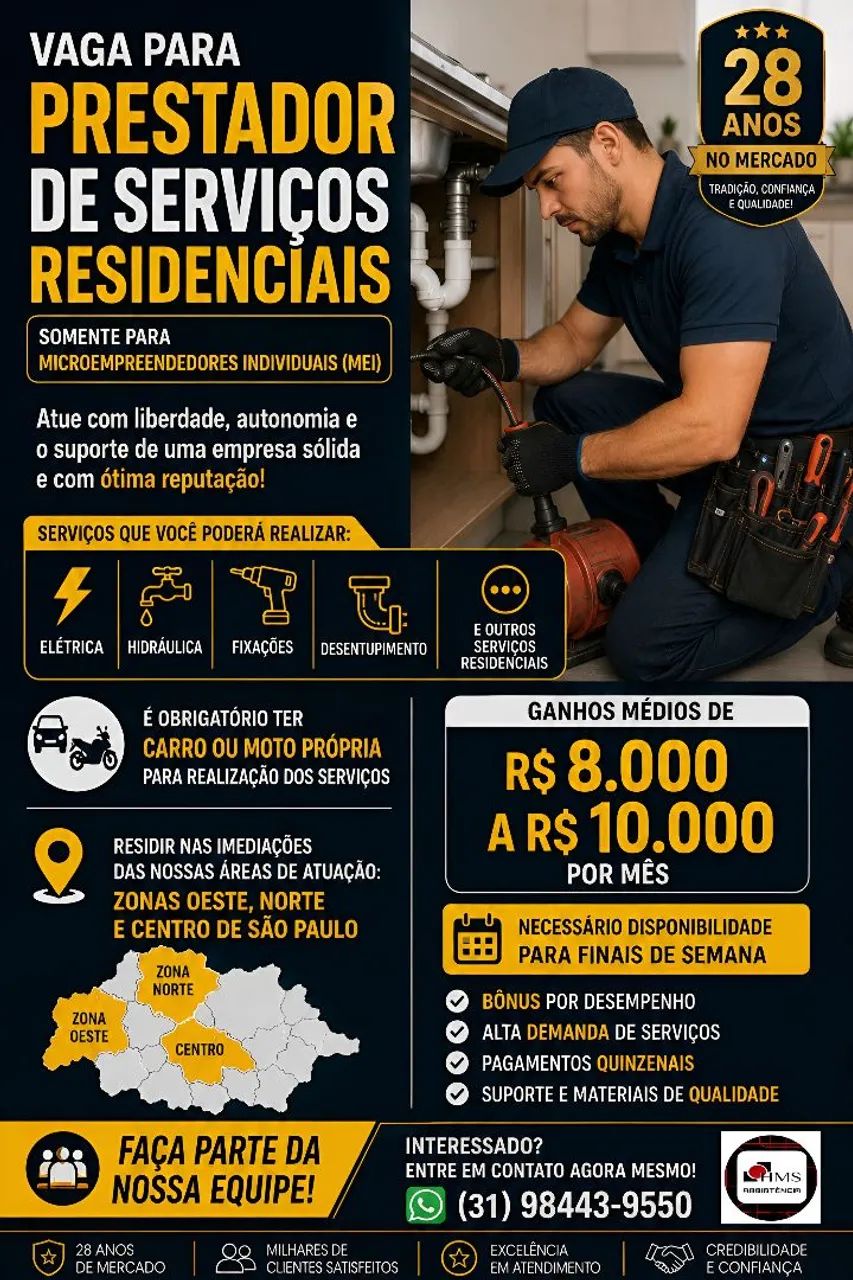 Vaga Emprego Manutenção Residencial 1