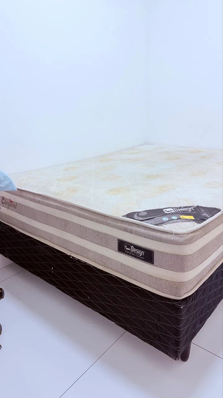 Cama box casal colchão + box