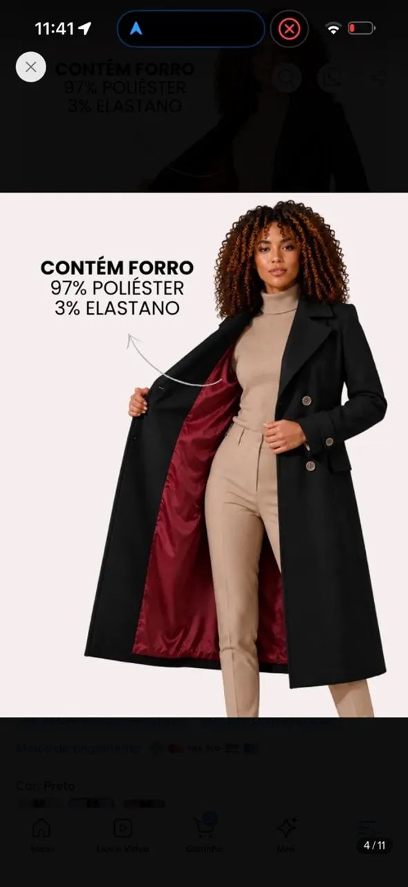 Casaco longo  - Foto 2