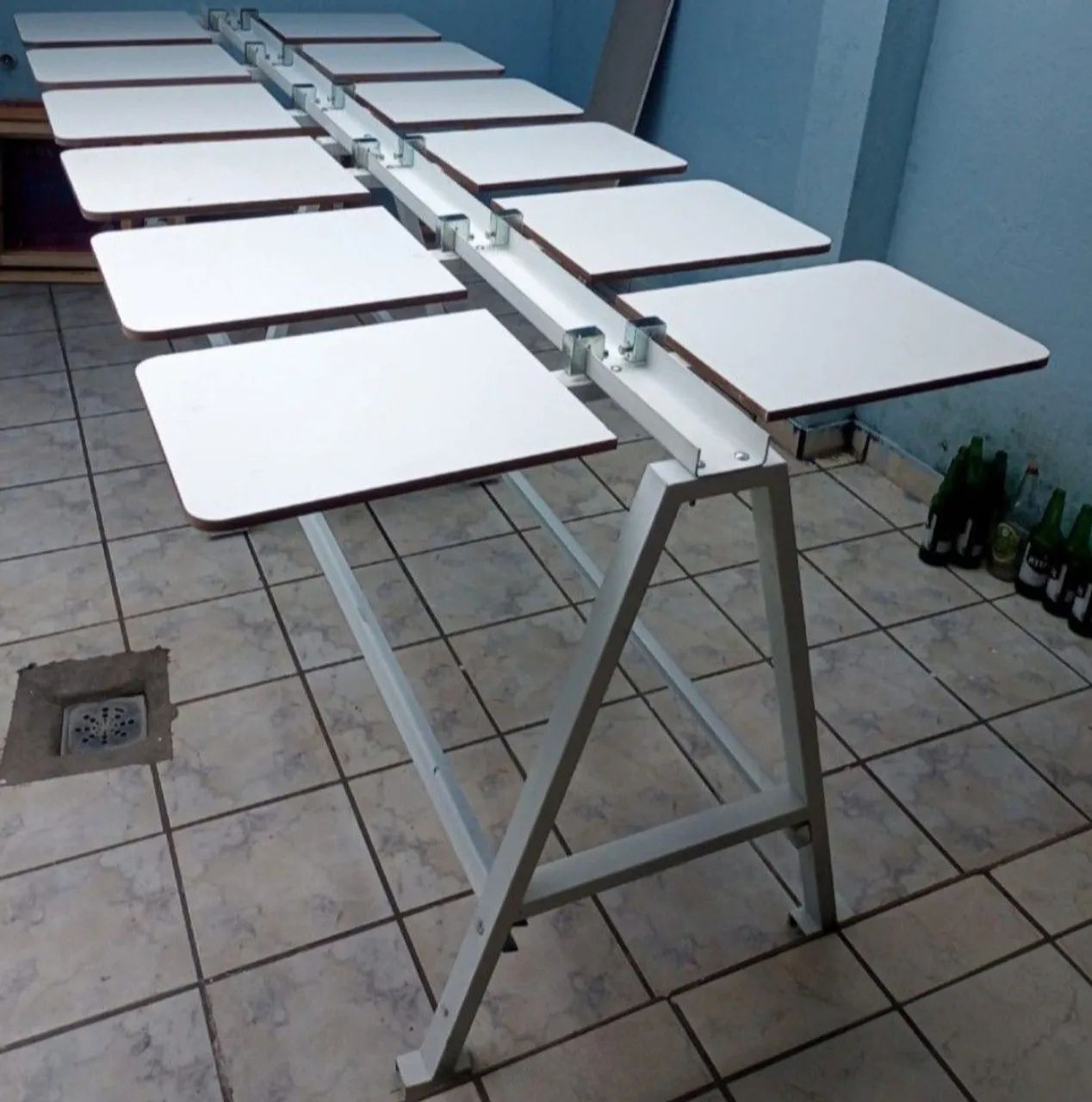 SILK SCREEN MESA PARA IMPRESSÃO DE CAMISETAS 12 BERÇOS MÓVEL COMPLETA ACEITAMOS CARTÃO 