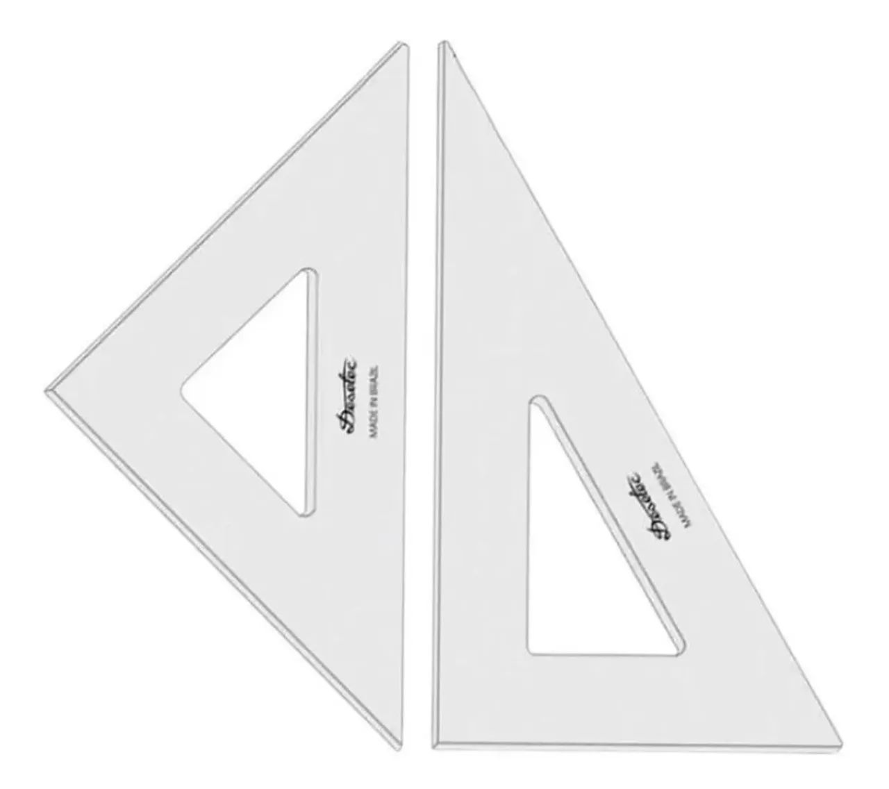 Desetec Trident Pair of Set Squares without Scale