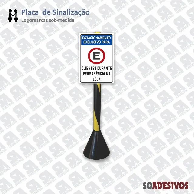 PLACA ESTACIONAMENTO PRIVATIVO COM PEDESTAL - Foto 3