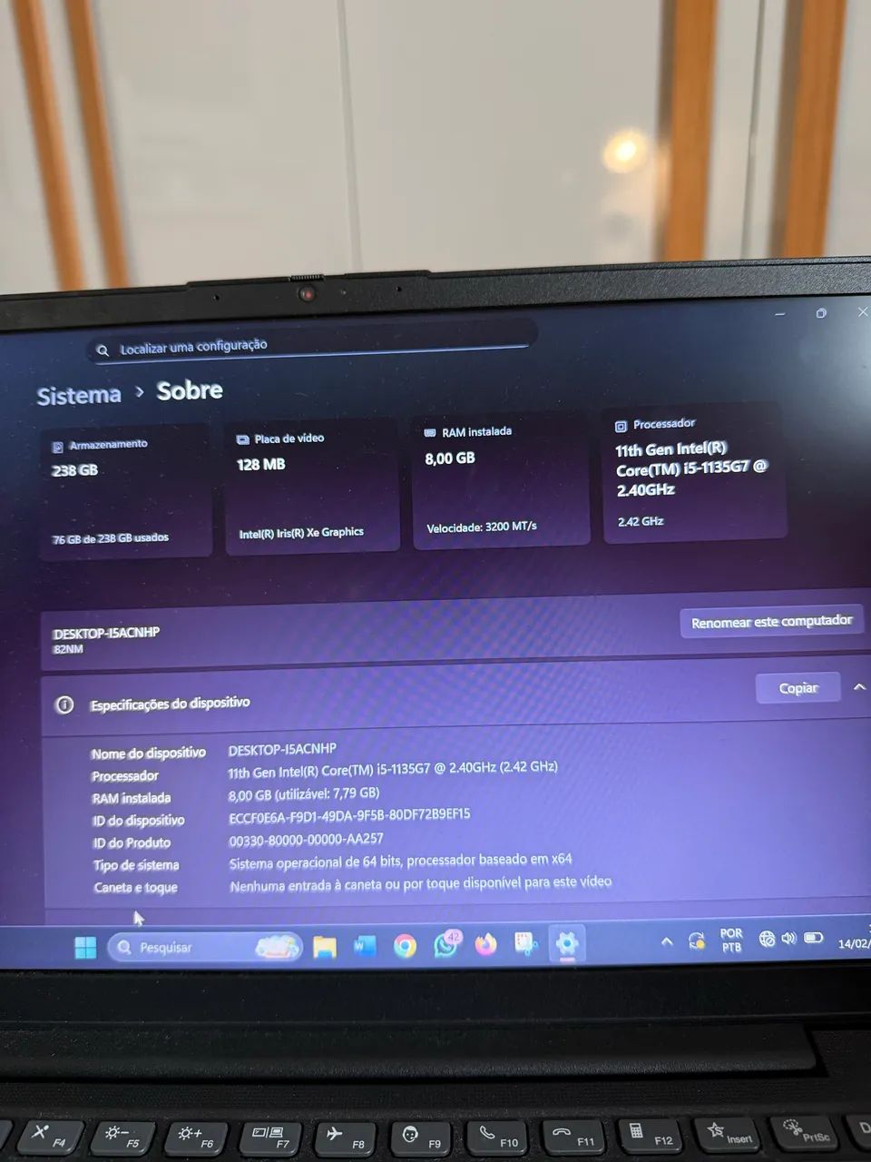 Notebook Lenovo core i5