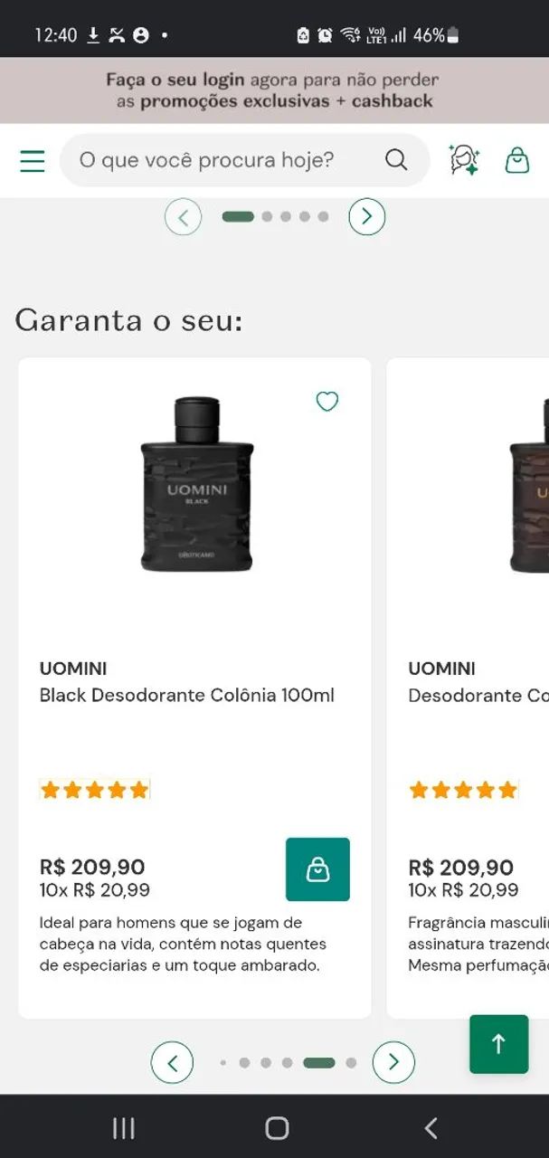 Perfume Uomini Black da O Boticário  - Foto 3