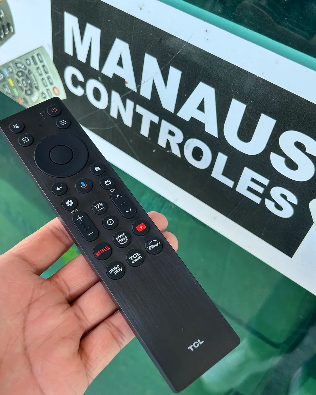 Controle Original Tv TCL Android 4K comando de Voz 