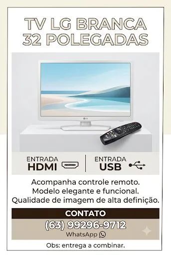 TV BRANCA 32 POLEGADAS 