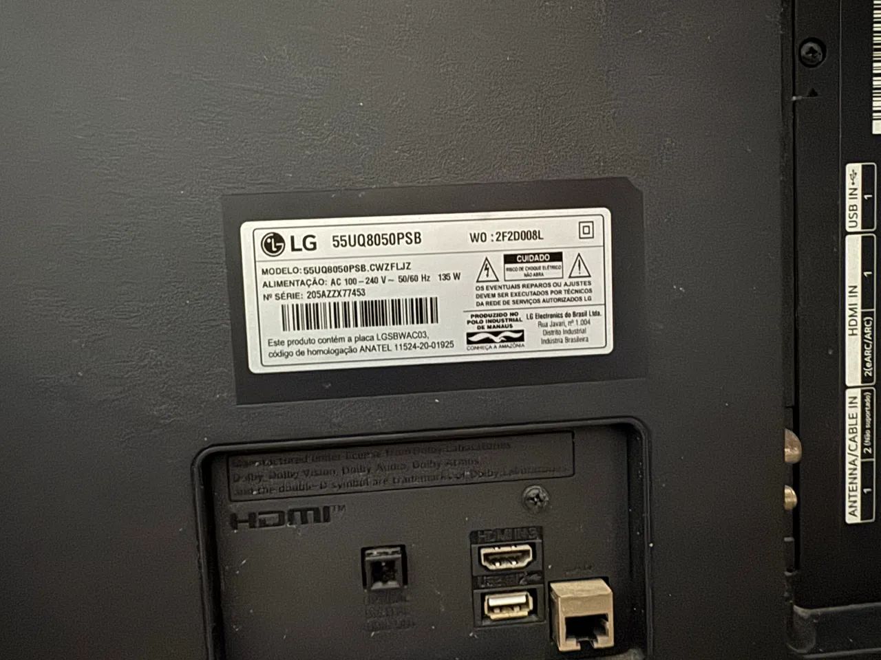 SMART TV LG 55 POLEGADAS 4K UHD - MODELO 55UQ8050PSB - Foto 4