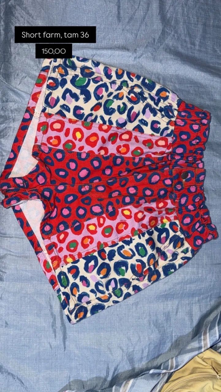 Short Sarja Patch Estampado Onça Cool