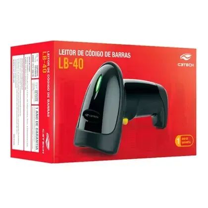 Leitor de Codigo de Barras USB Laser C3Tech LB-40BK Boleto e Danfe - Foto 2