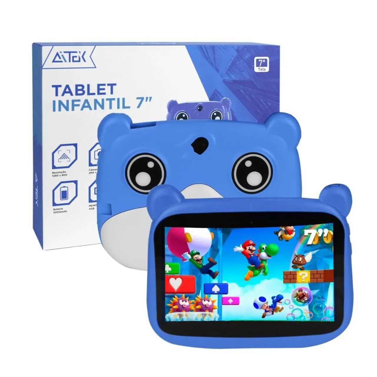 Tablet Infantil 4GB WiFi Bluetooth 7'' ips 2MP Interativo Android 13 - Foto 2