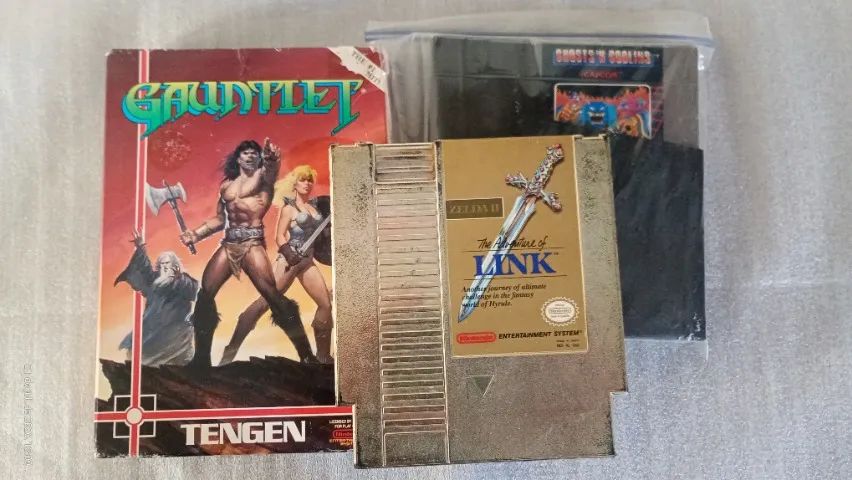 Gauntlet (Box) + Zelda 2 (Originais) - Nes (Nintendinho) - Jogos