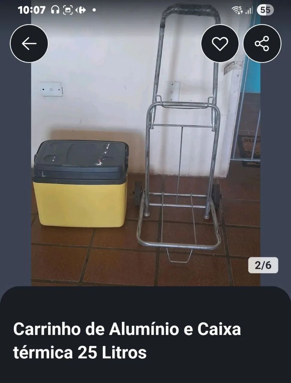 Carrinho de Alumínio e Caixa térmica  - Foto 5