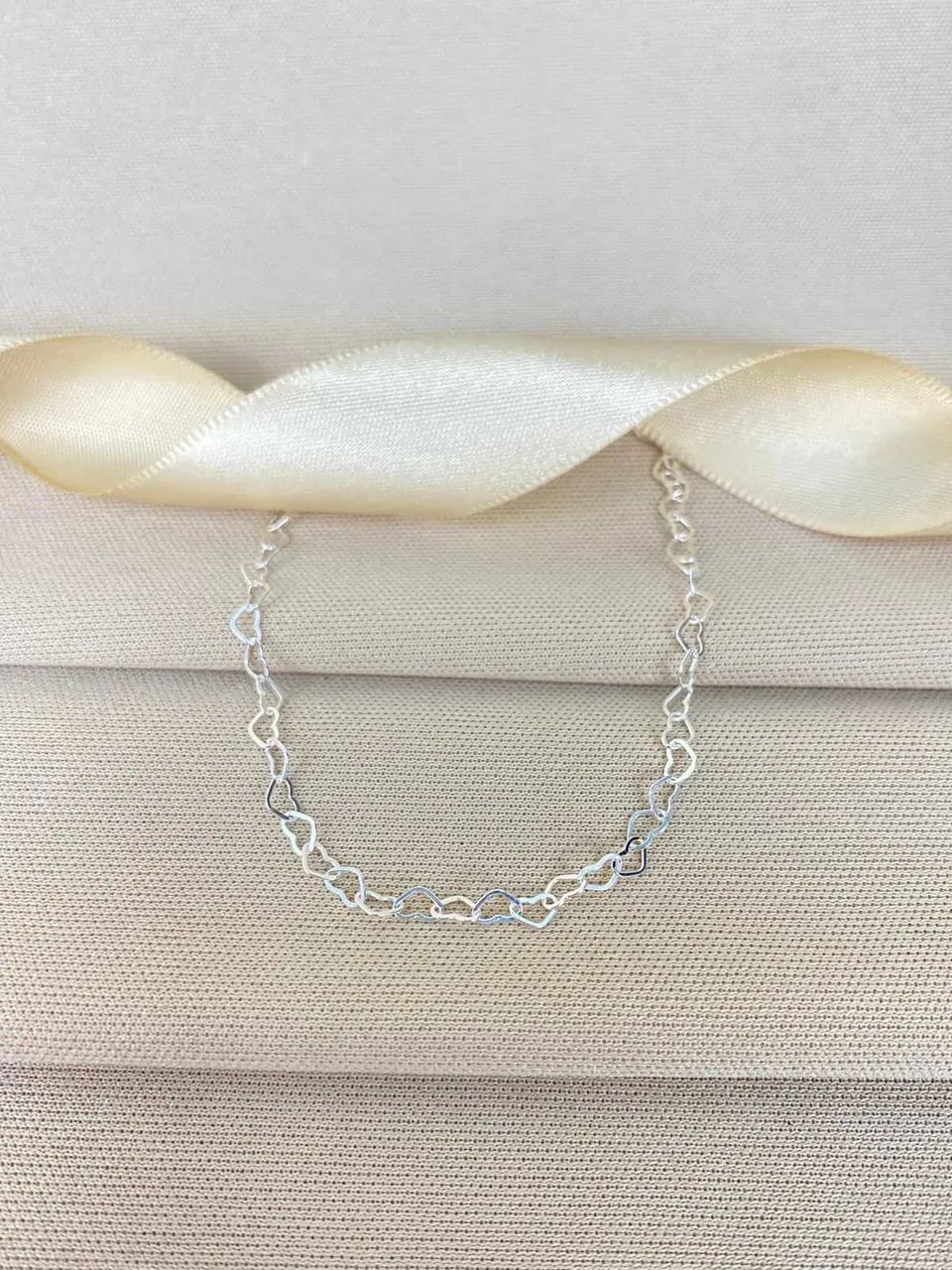 Pulseira Elo Coração Prata