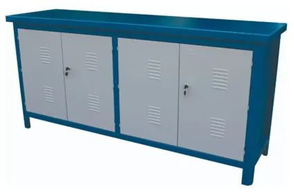 Bancada Fechada com Tampo de Aço e Prateleiras 1900 x 890mm FERCAR-200-AF