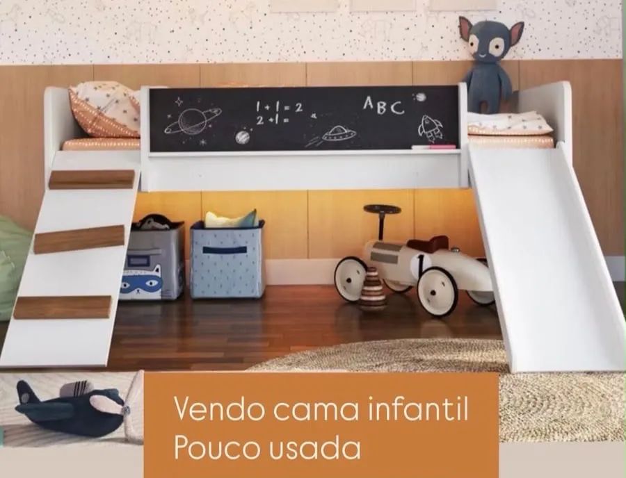 Cama infantil com escorrega - Foto 2