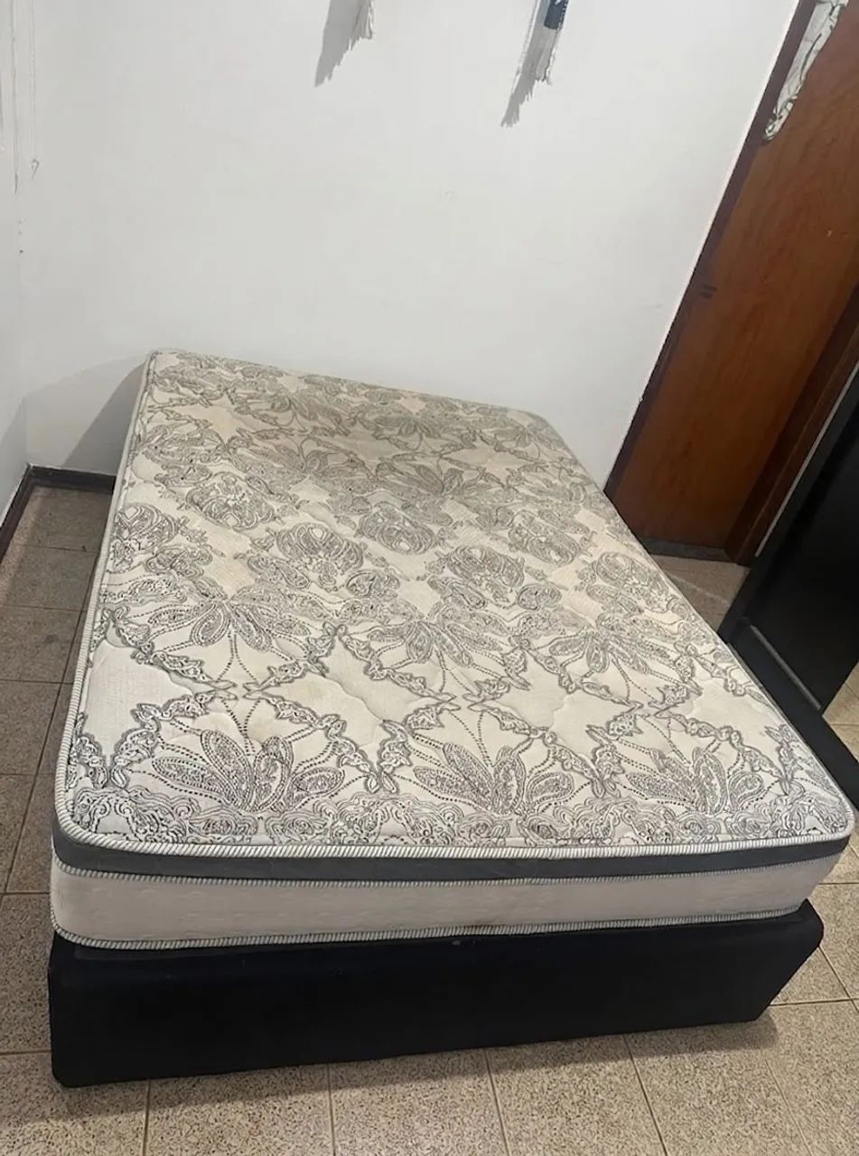 cama box + colchão molas ensacadas