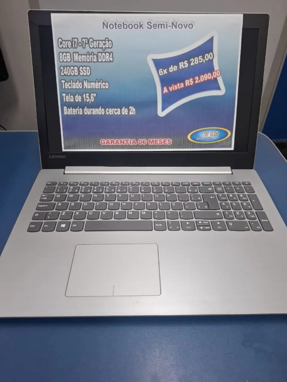 Notebook Lenovo - Core i7 - SSD | 8GB Mem. | 6meses Garantia e Formatado - Foto 4