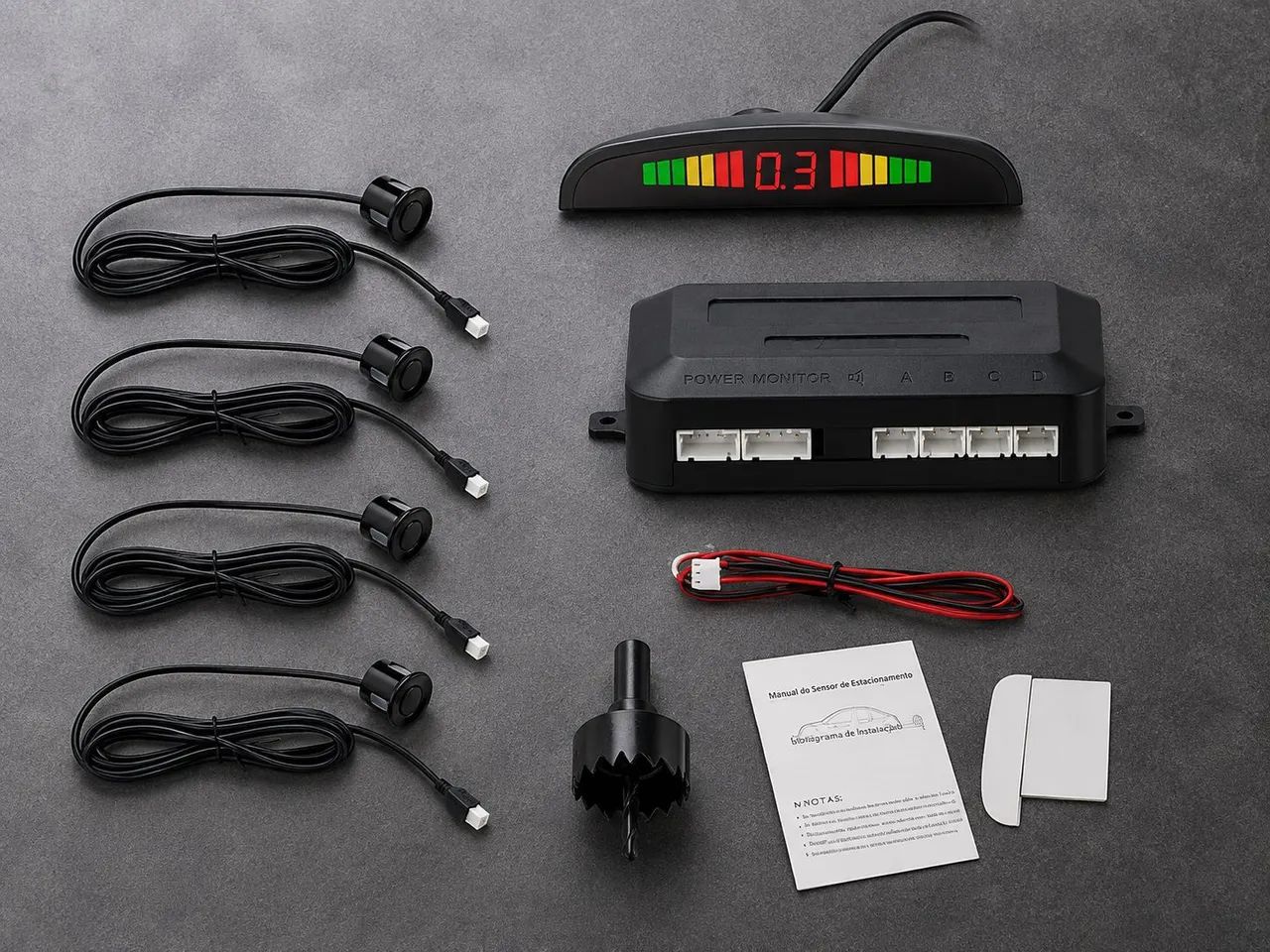 Sensor de Estacionamento Knup com 4 Sensores e Display - Foto 2