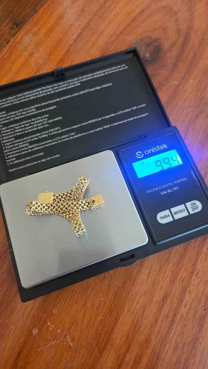 Pulseira em ouro maciço - Foto 3
