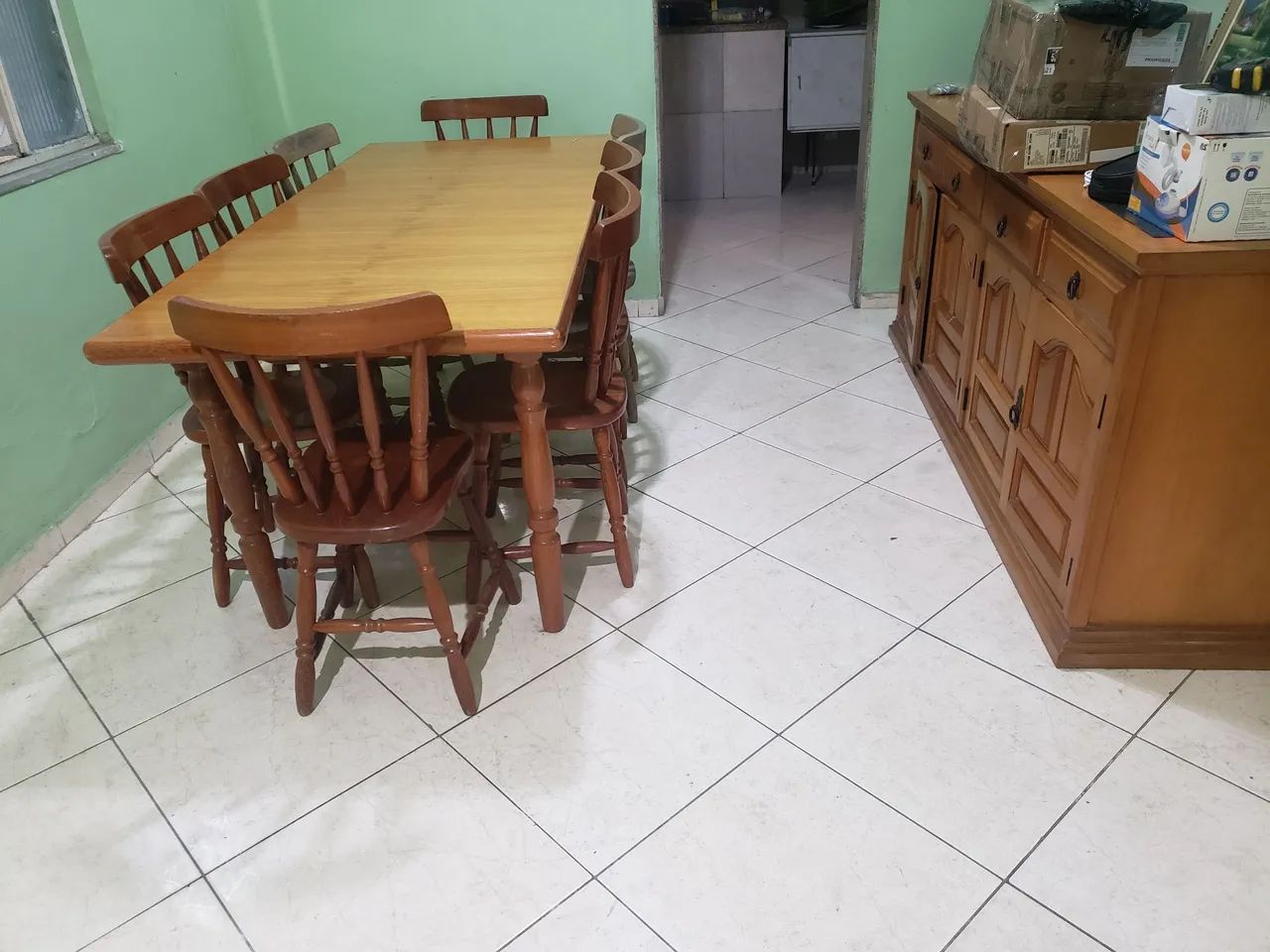Mesa e balcão madeira - Foto 5