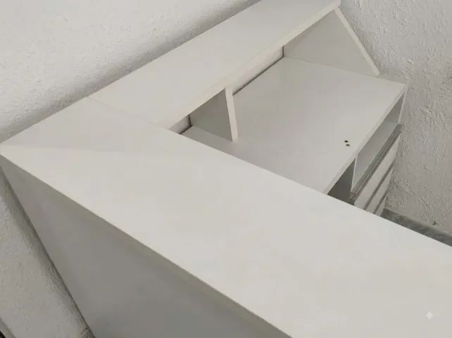 Balcão de Recepção em L - Branco - Foto 4
