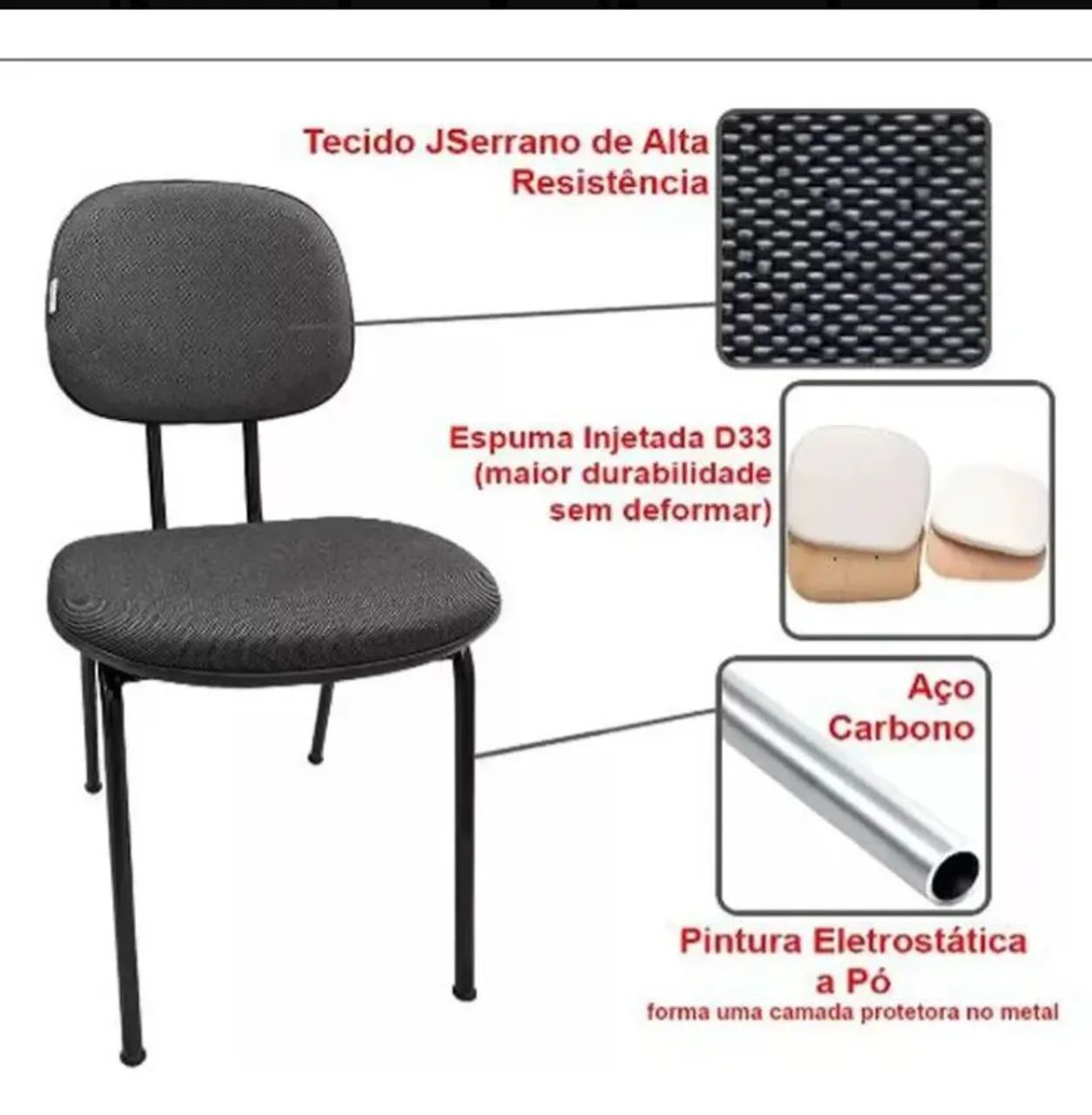 Cadeira Estofada unidade 60,00 - Foto 4
